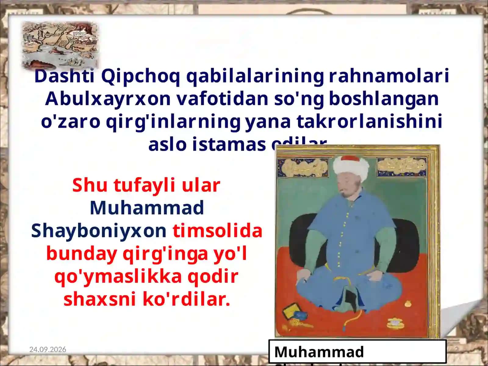 Movorounnahr da Shayboniyxon.8- ózbek 2