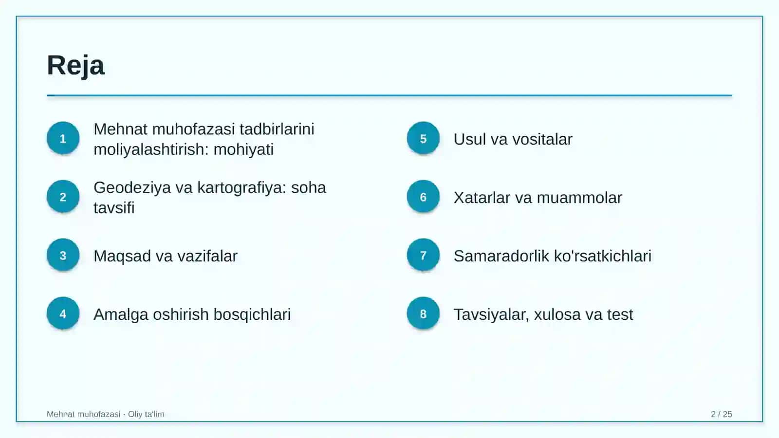 geodeziya va kartografiyada mehnat muhofazasi tadbirlarini moliyalashtirish 7141 2
