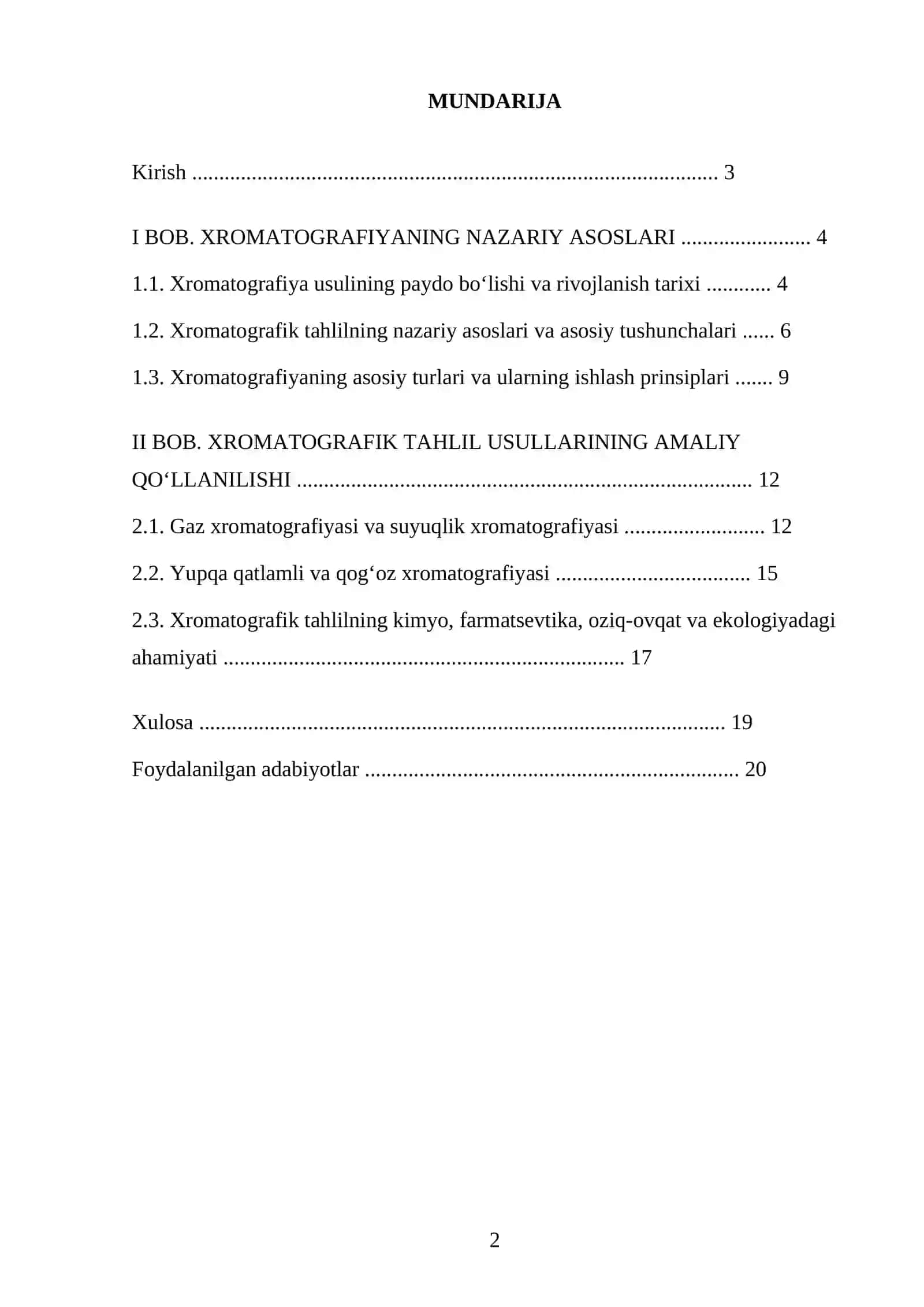 XROMATOGRAFIYANING NAZARIY ASOSLARI 2