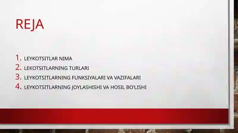 Leykotsitlar va ularning turlari 2