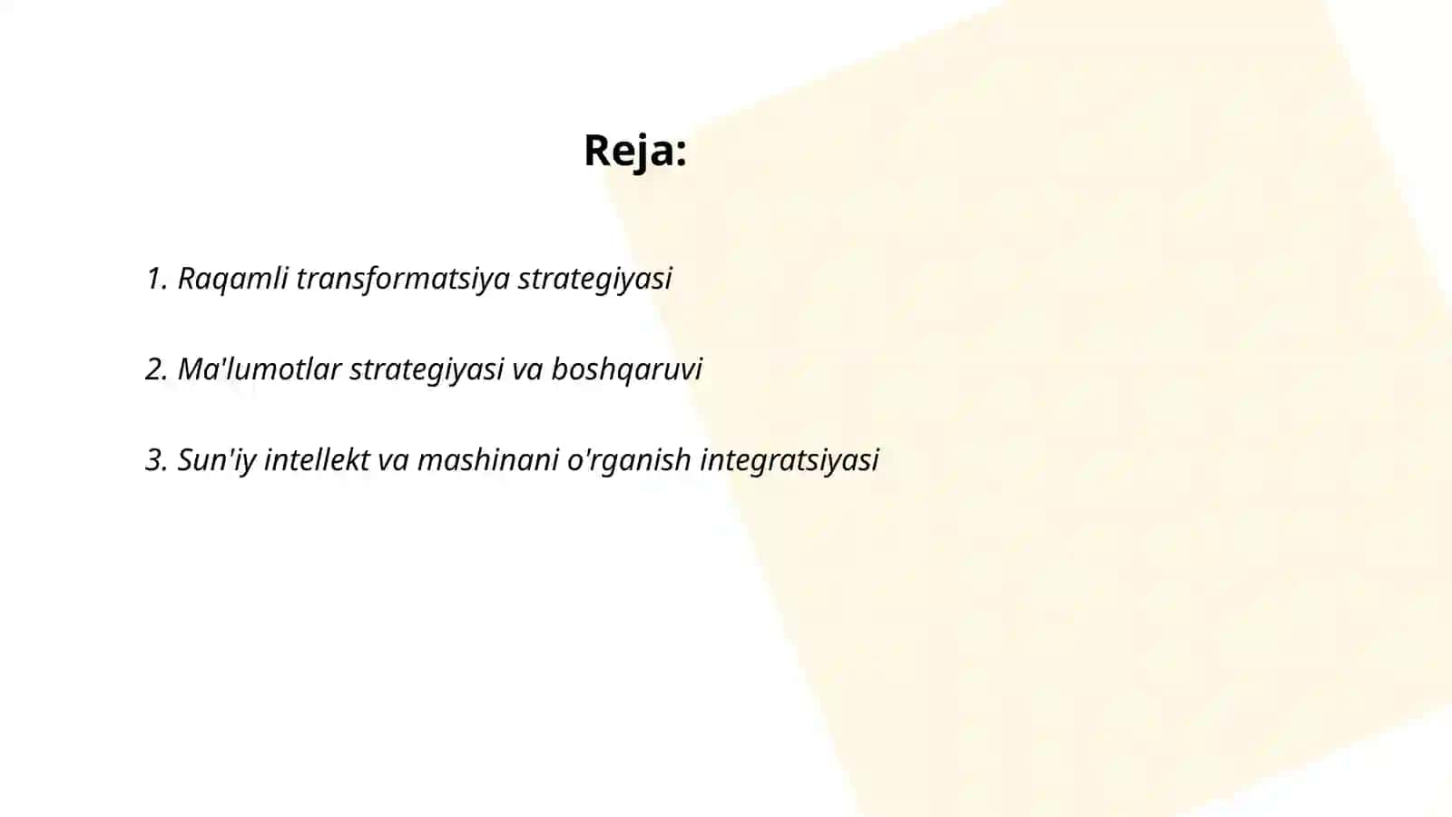 Raqamli transformatsiya strategiyasi 2