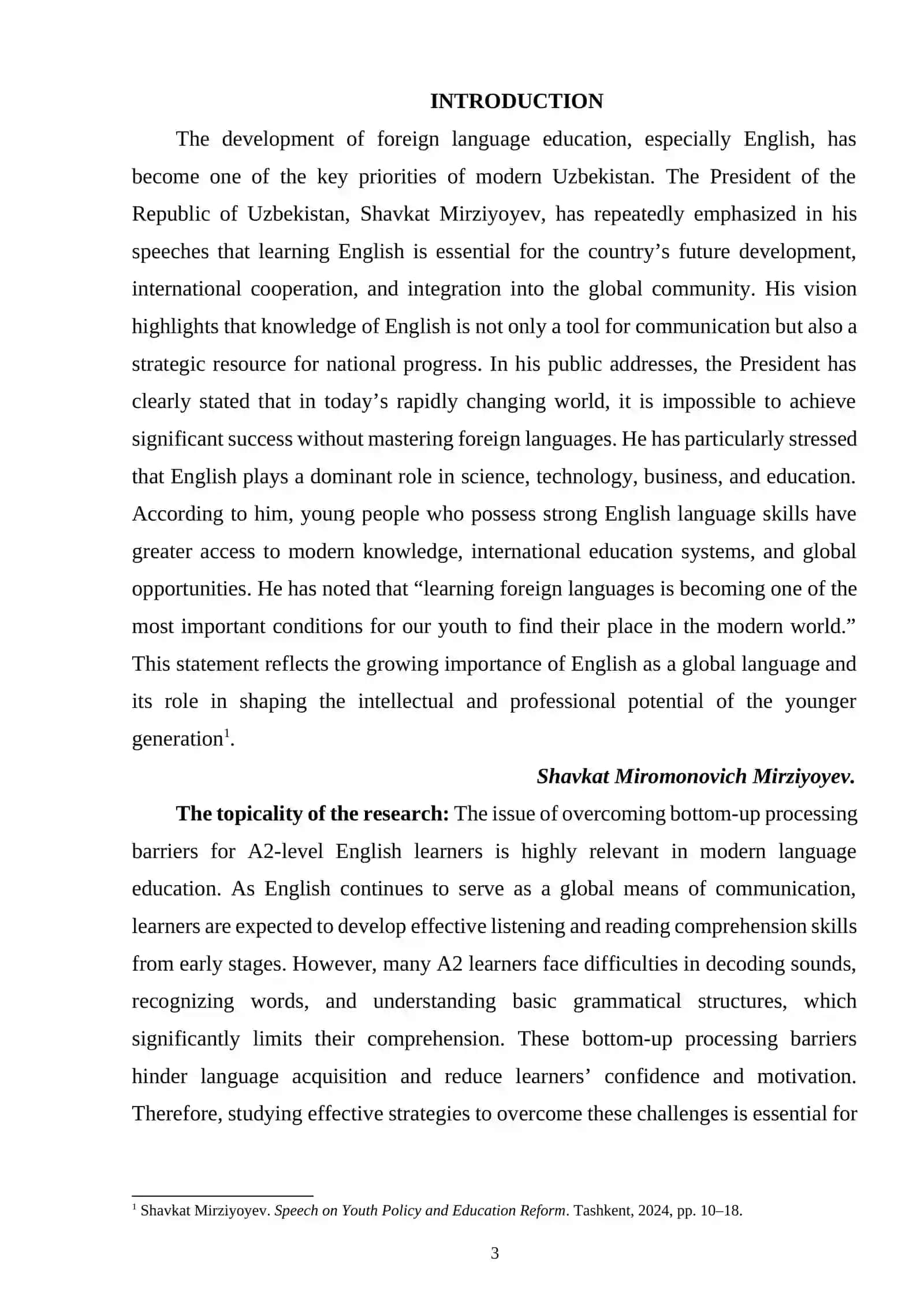OVERCOMING BOTTOM-UP PROCESSING BARRIERS FOR A2-LEVEL ENGLISH LEARNERS 2