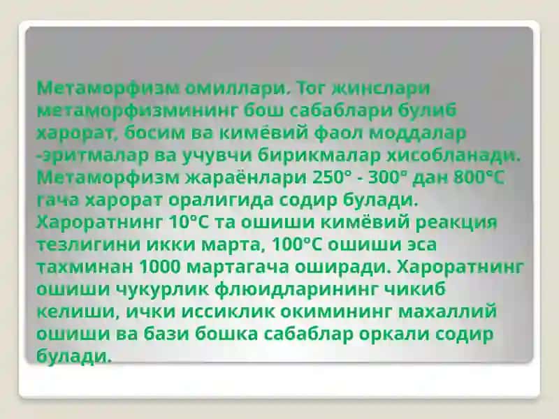 Метаморфизм 2