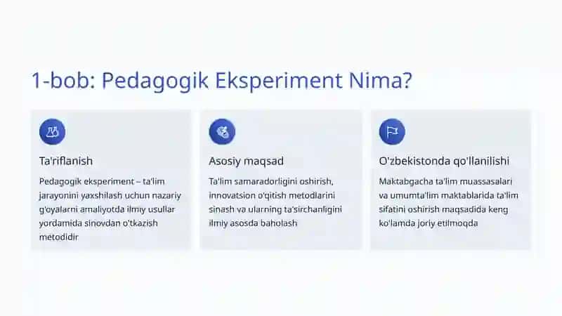 Pedagogik Eksperiment O'tkazish: Nazariya va Amaliyot 2
