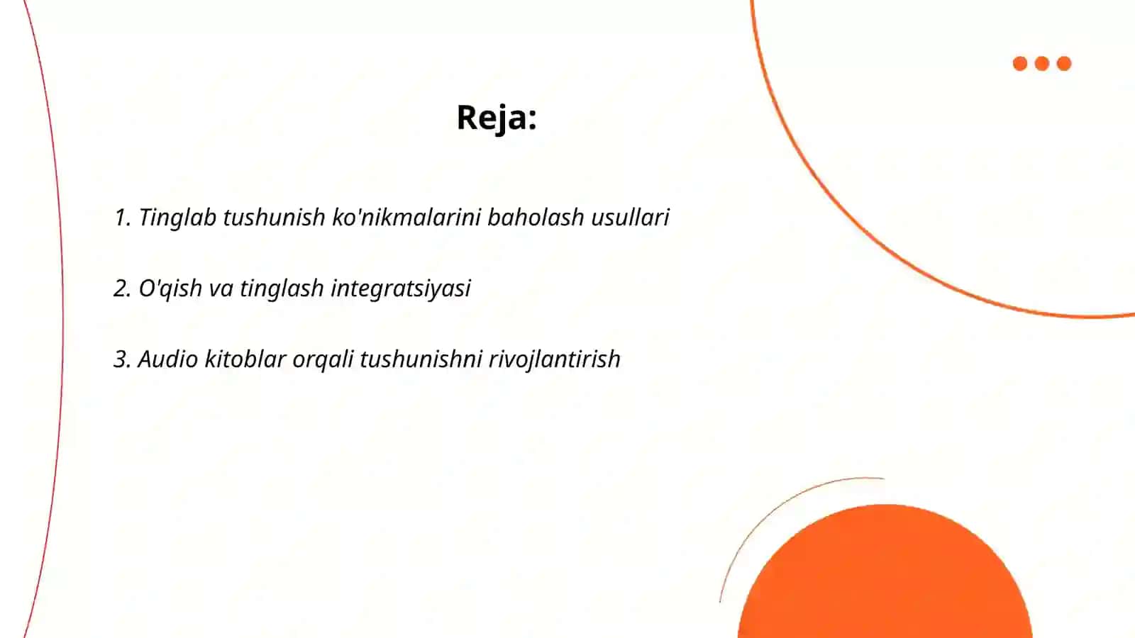 Tinglab tushinish konikmasini rivojlantirishga qaratilgan topshiriqlar 2