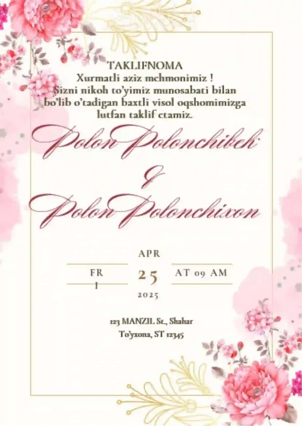 TAKLIFNOMA SHABLON 2