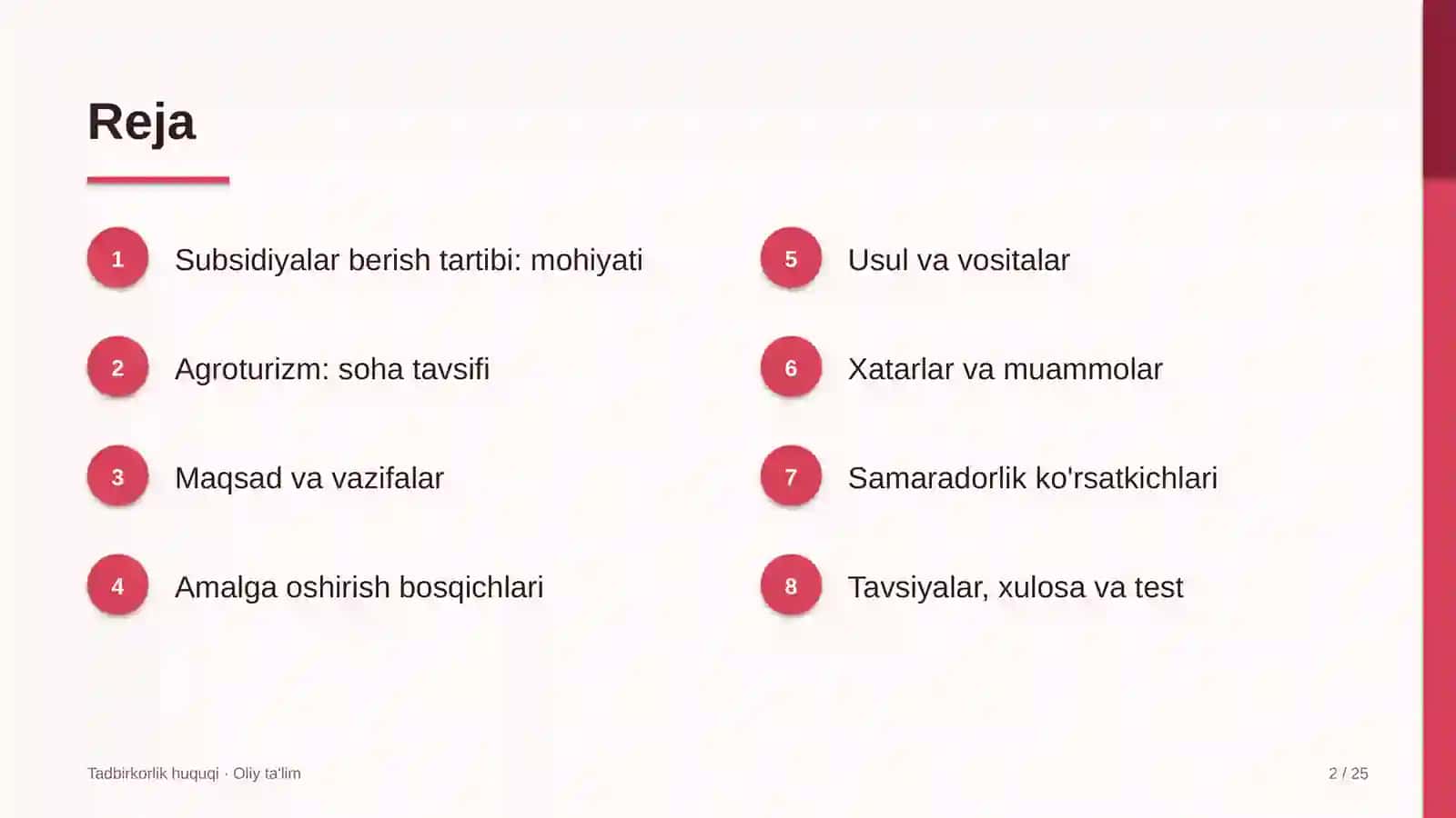 Agroturizmda subsidiyalar berish tartibi 2