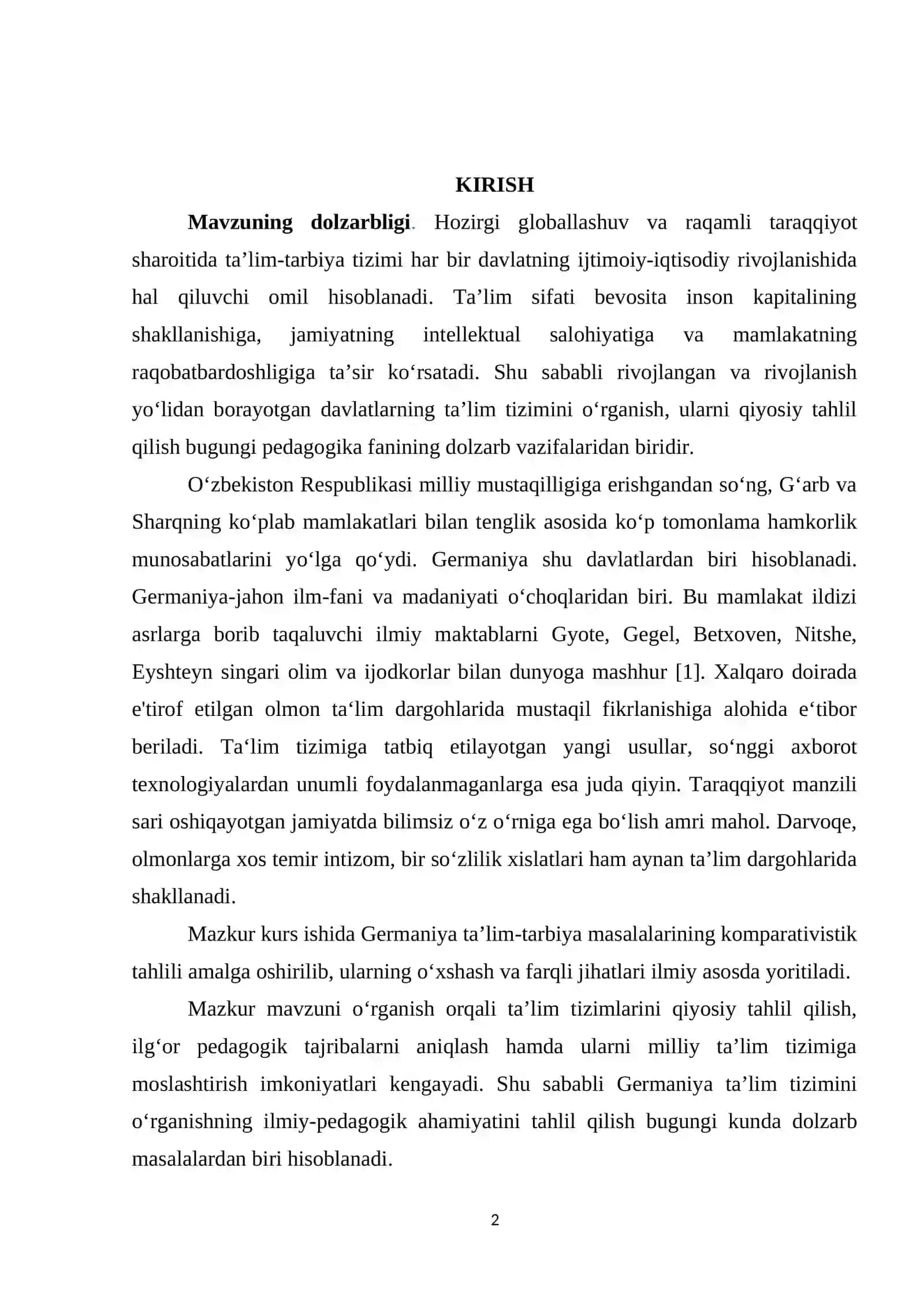 GERMANIYA DAVLATI TA’LIM TIZIMINING RIVOJLANISH TARIXI 2