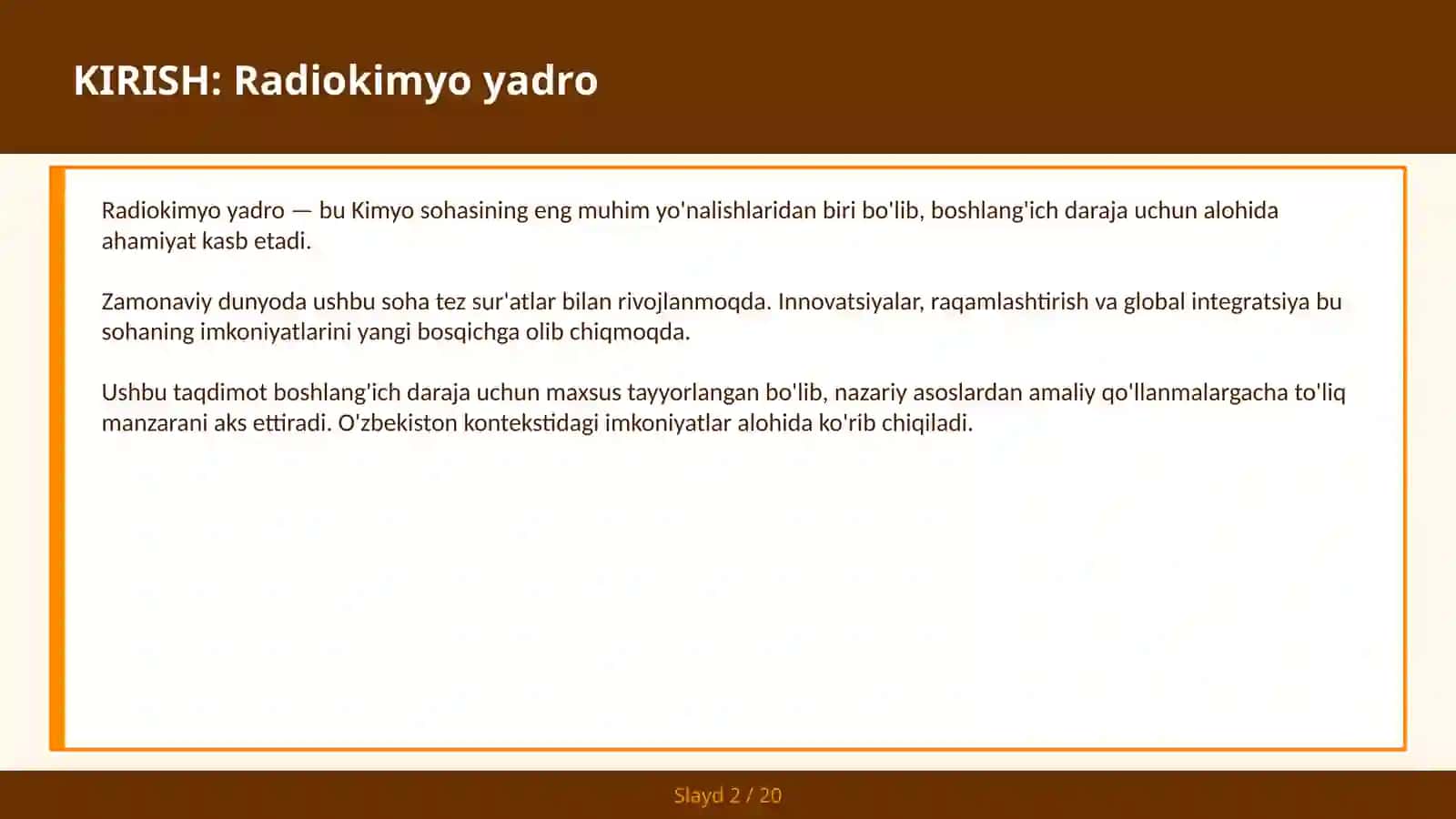Radiokimyo yadro 2