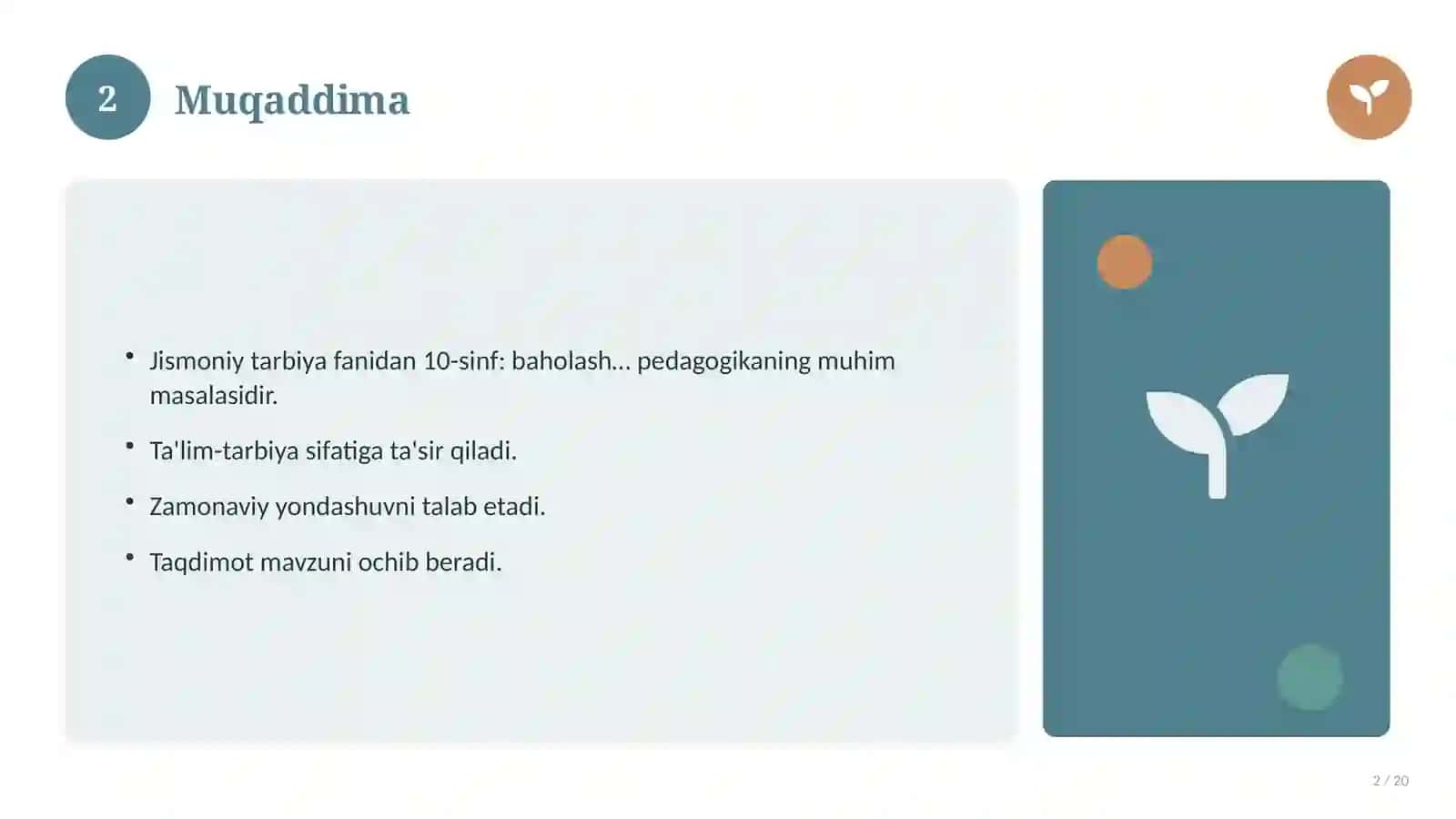 Jismoniy tarbiya fanidan 10-sinf: baholash mezonlari va rubrika 2