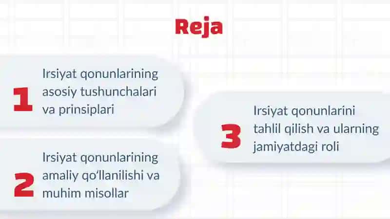 Irsiyat qonunlari haqida 2