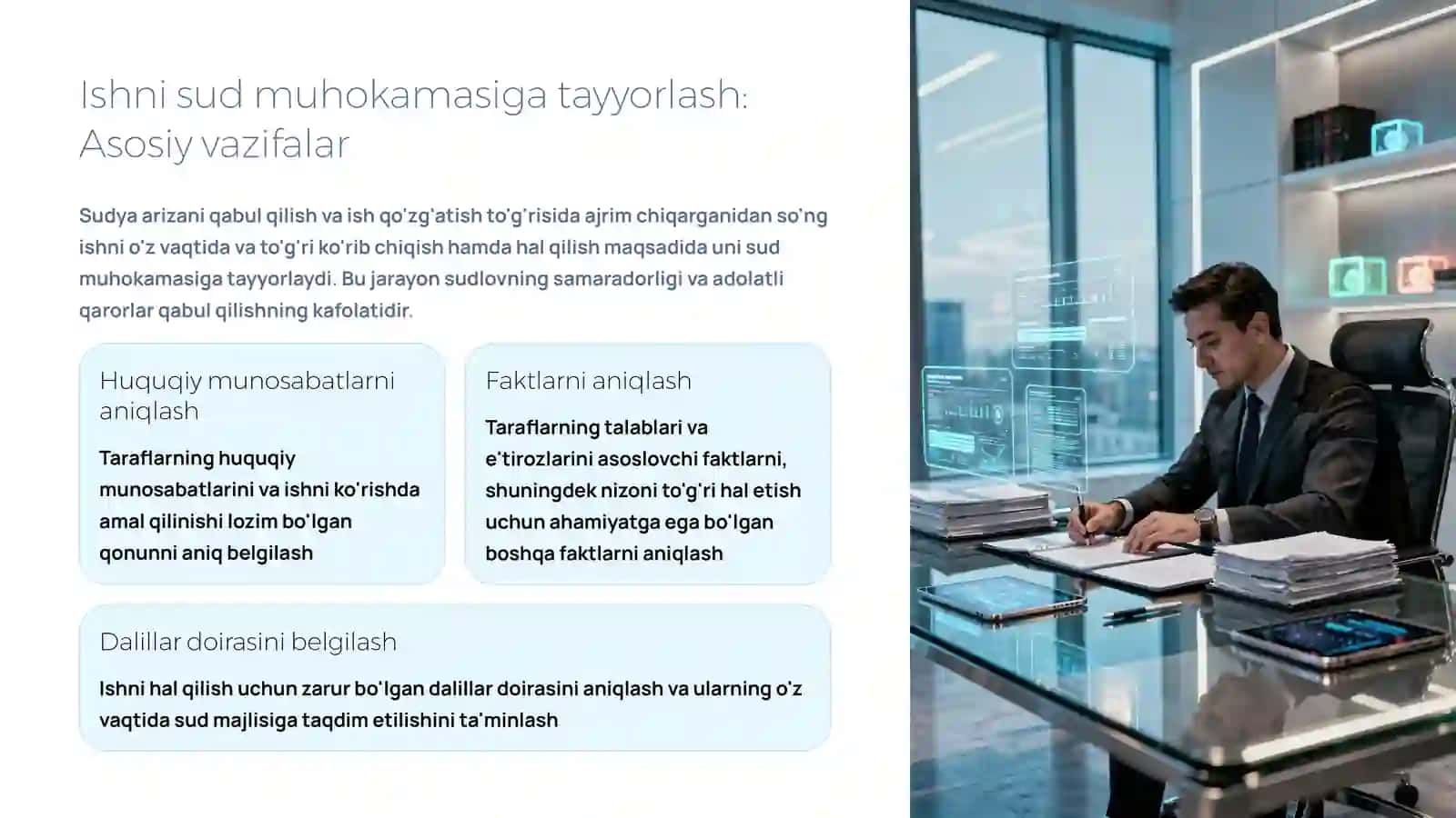 Fuqarolik ishlarini sud muhokamasiga tayyorlash 2