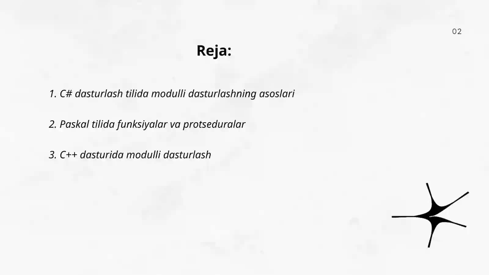 c# sharp va boshqa tillarda (Paskal, c++ )modulli dasturlash 2