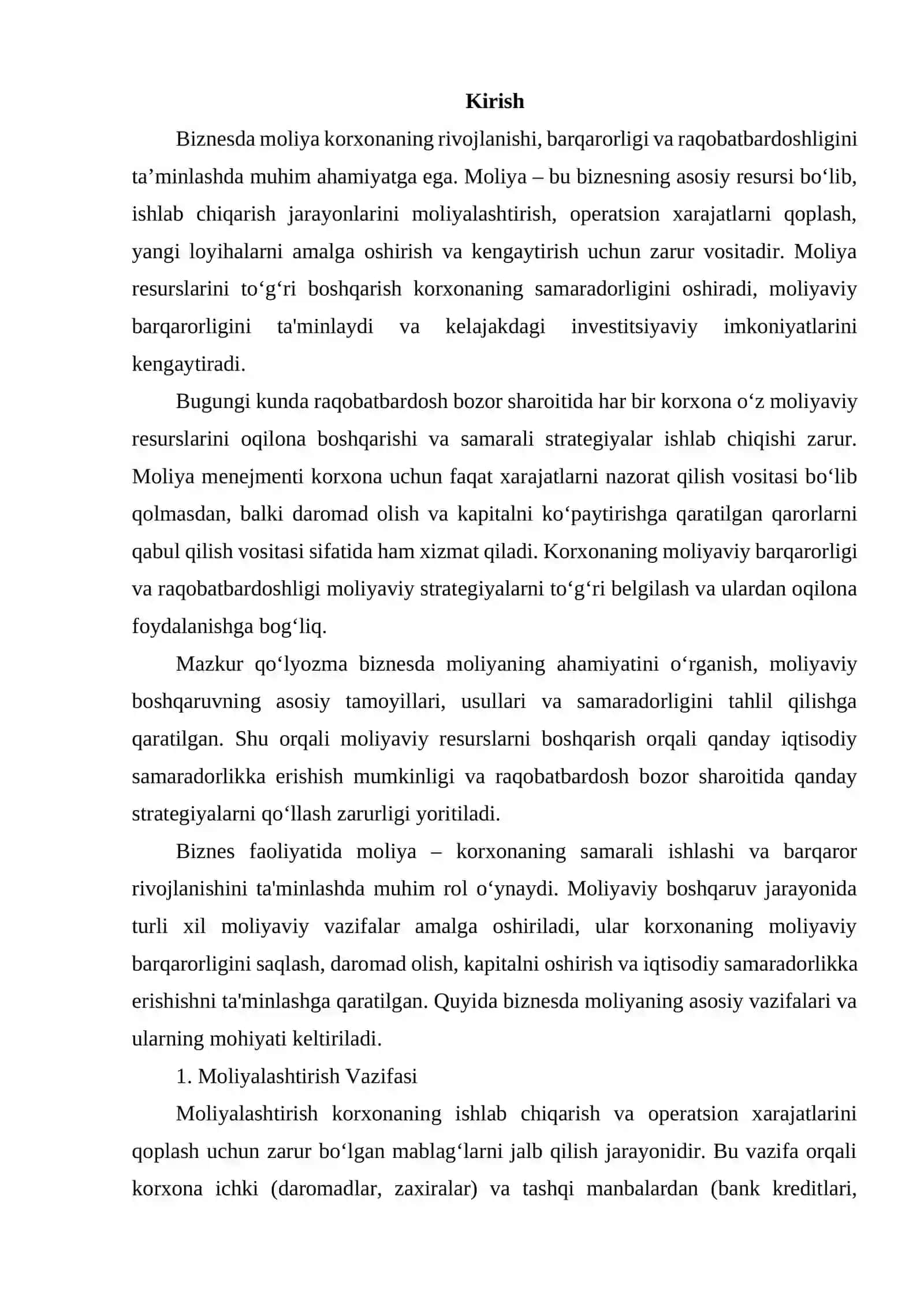 BIZNESDA MOLIYANING AHAMIYATI 2