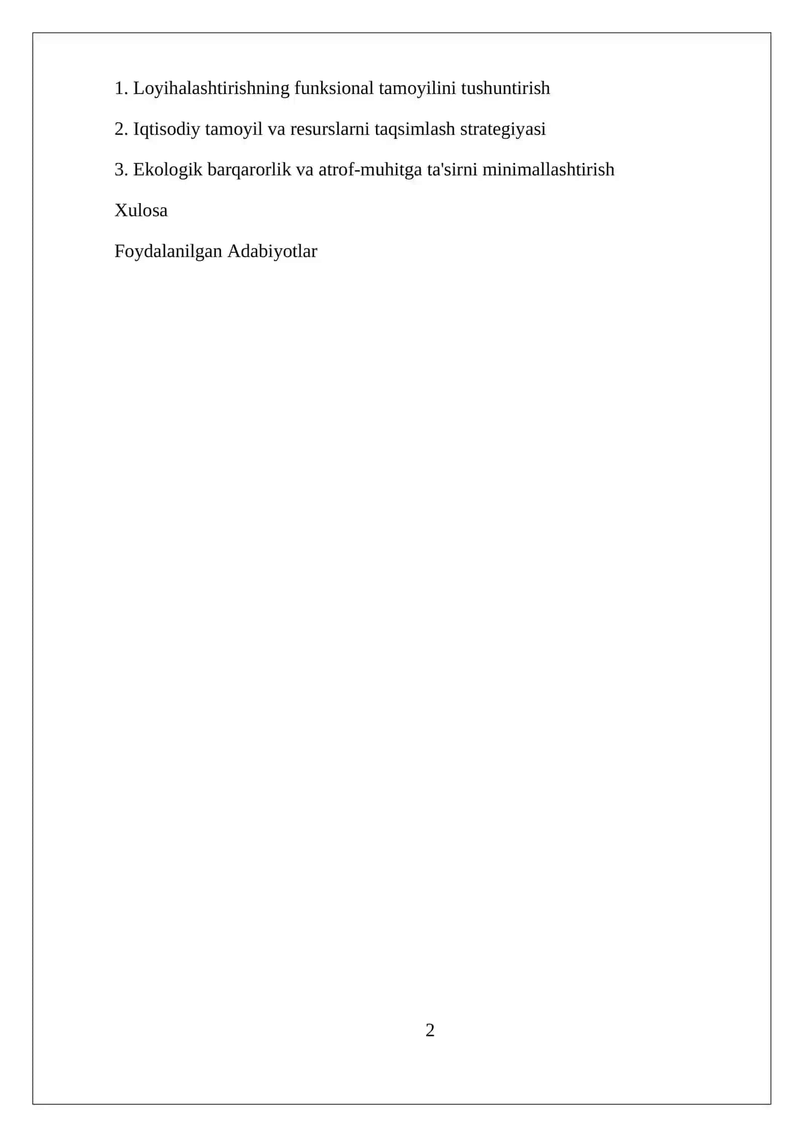 Qurilishda loyhalashning asosiy tamoyillari 2