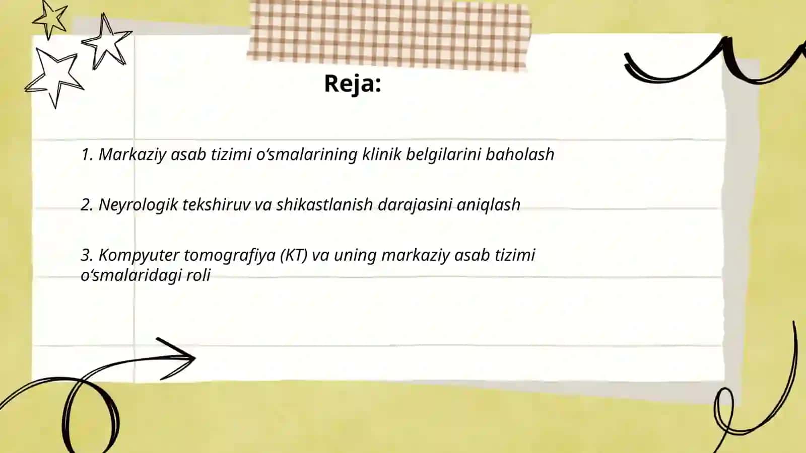 Markaziy asab tizimi o‘smalarida tekshiruv usullar va bemorga yordam ko‘rsatish 2
