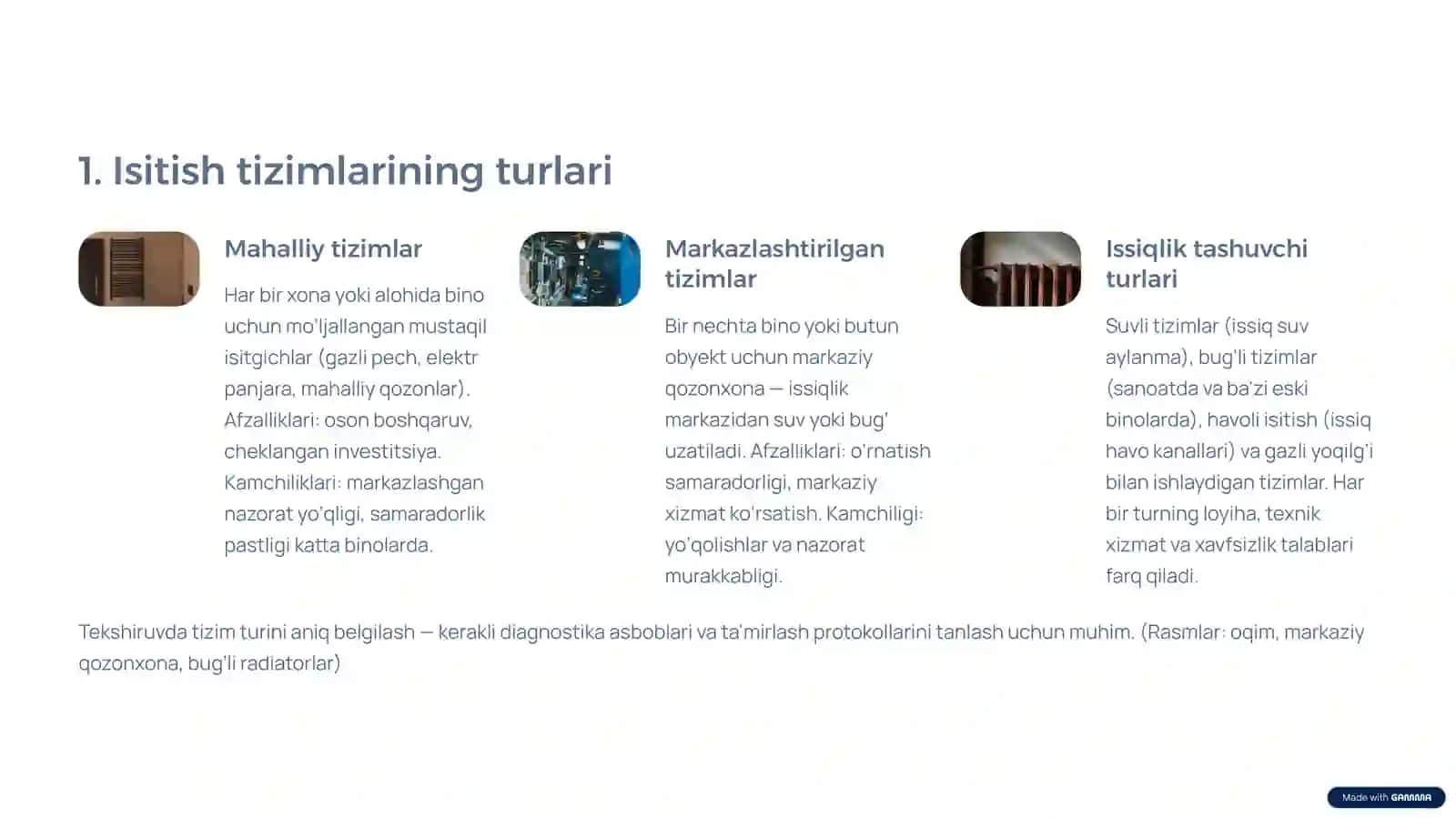 Isitish tizimining texnik holatini baholash.pptx 2