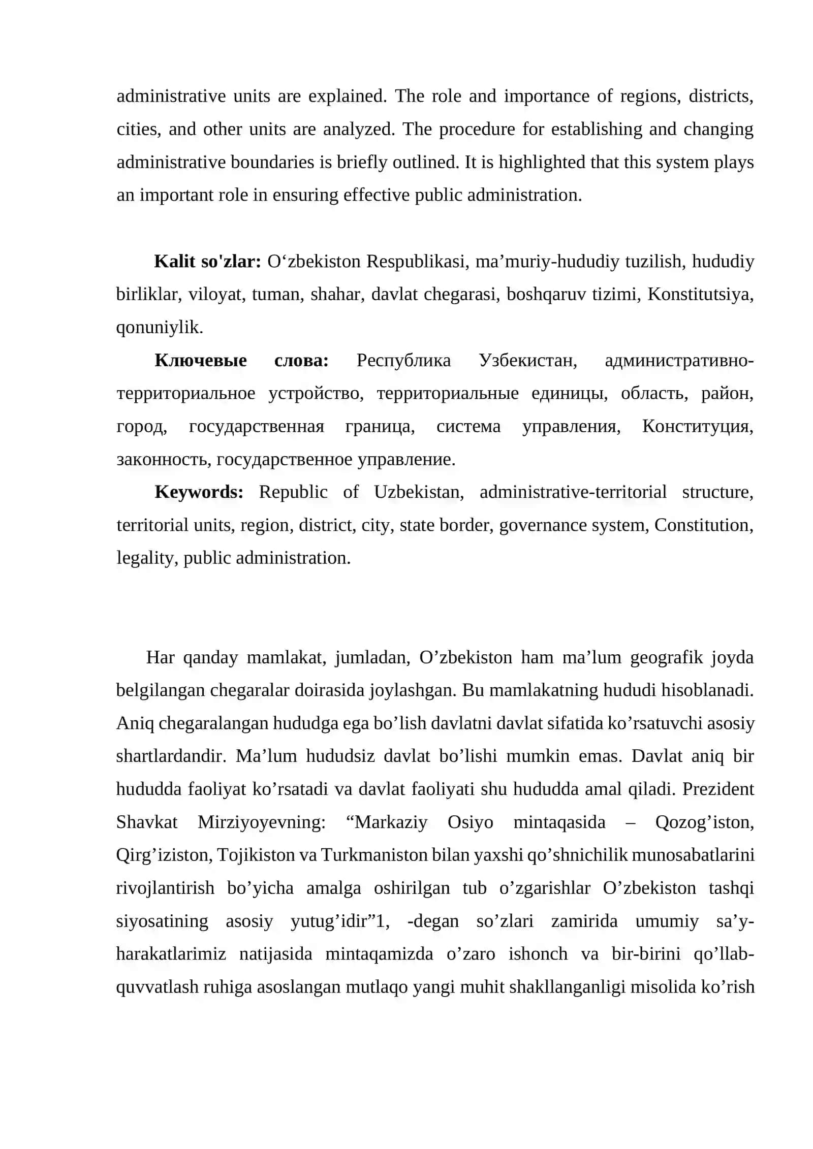 Oʻzbekistonning ma'muriy- hududiy va davlat tuzilishi 2