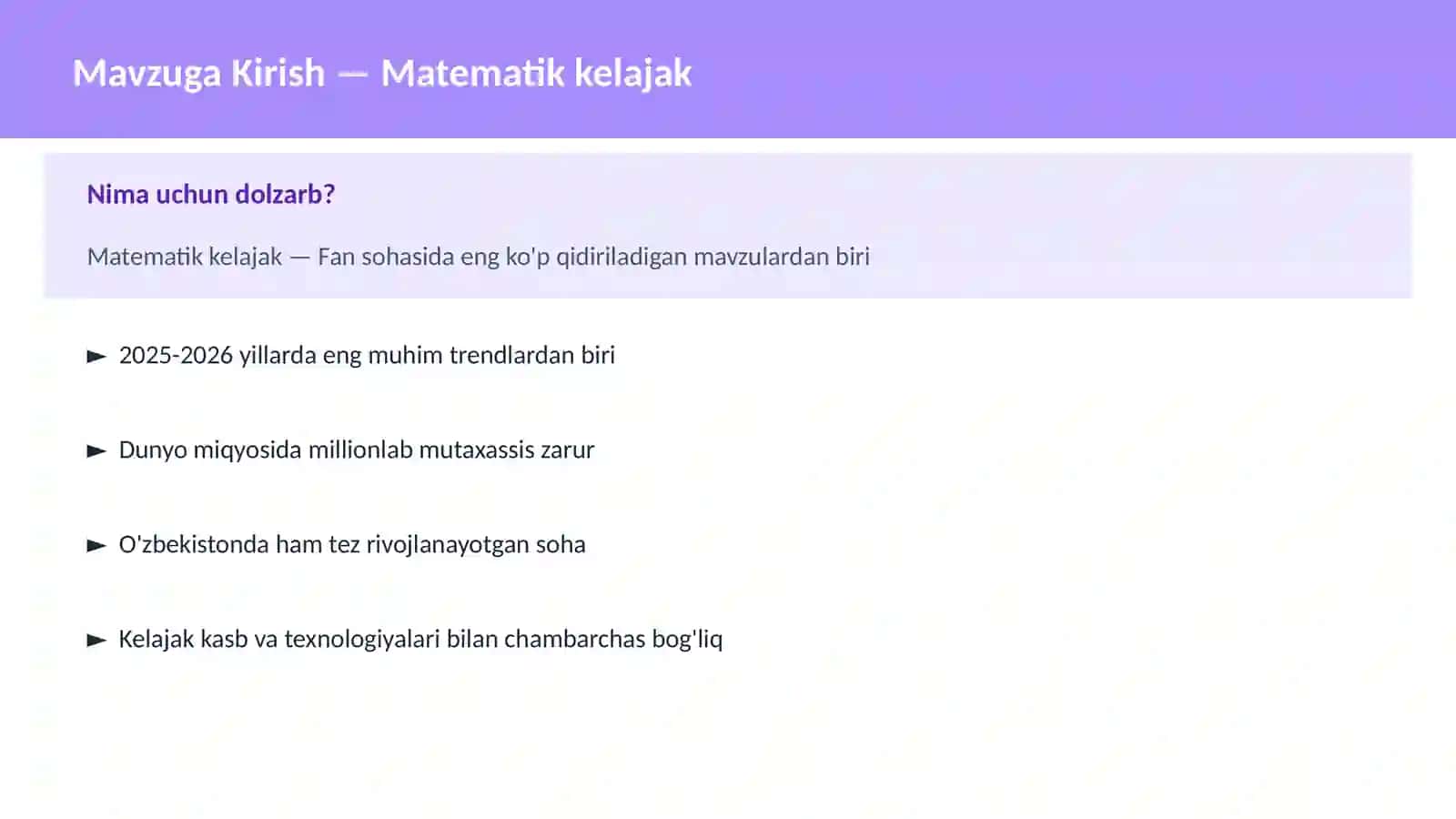 Matematik kelajak 2