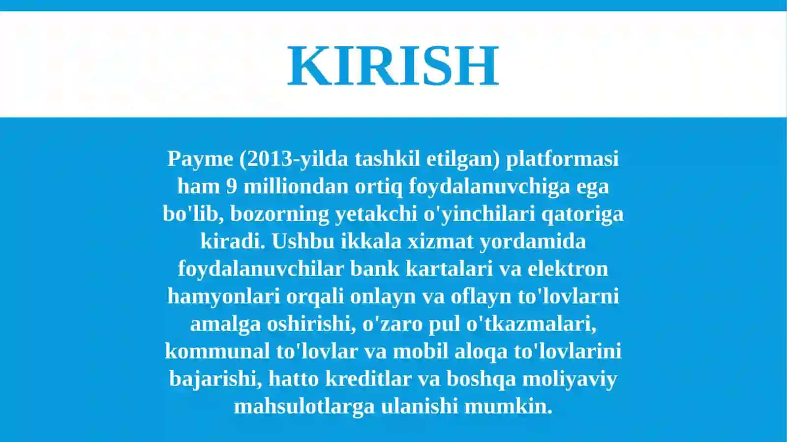 PAYME-Fintech startupning o'sish strategiyasi 2
