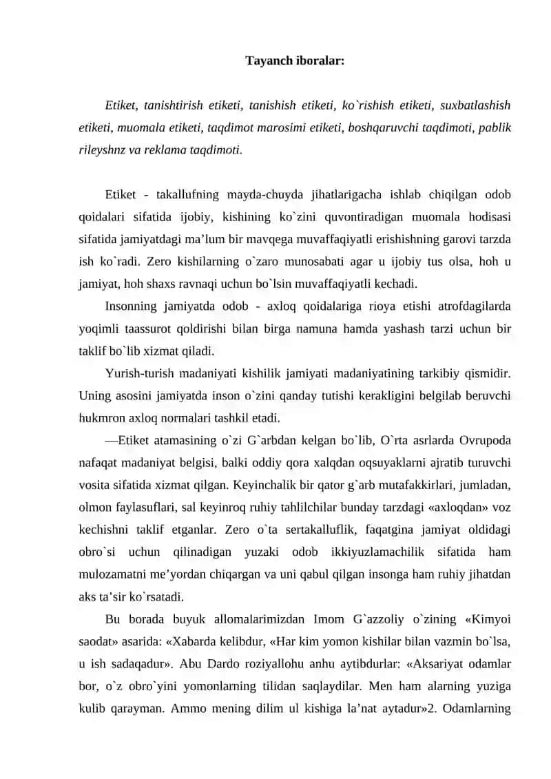 Etiket turlari 2