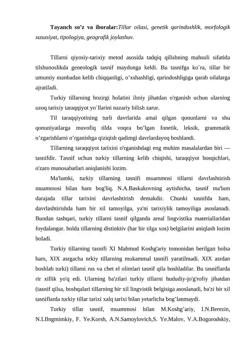 Turkiy tillar tasnifidagi fonetik tamoyillar 2