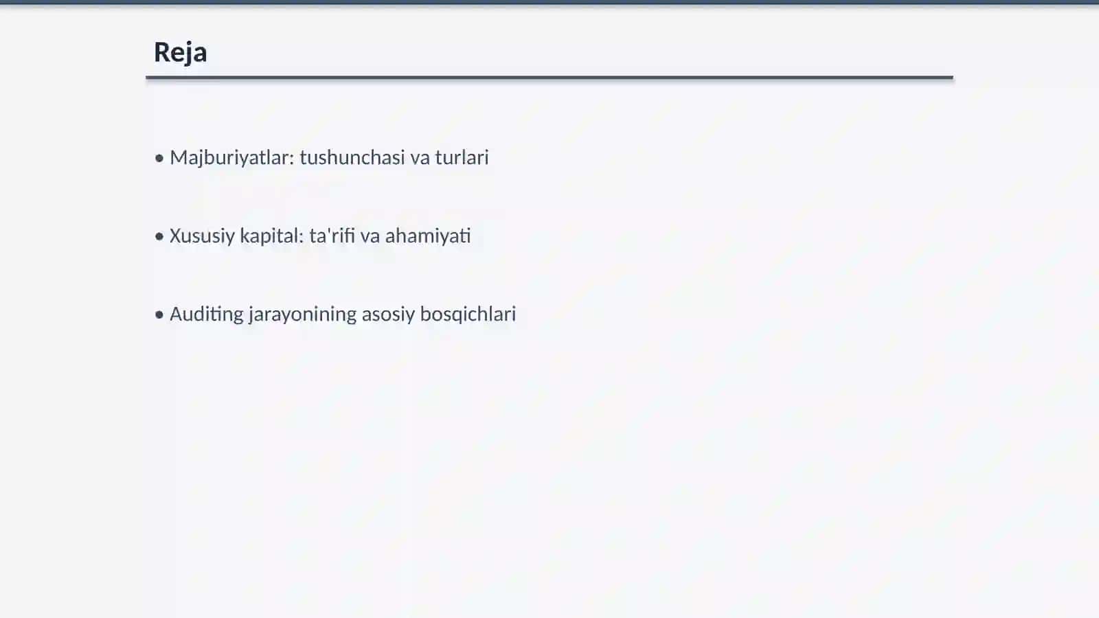 Majburiyatlar va xususiy kapital auditi 2