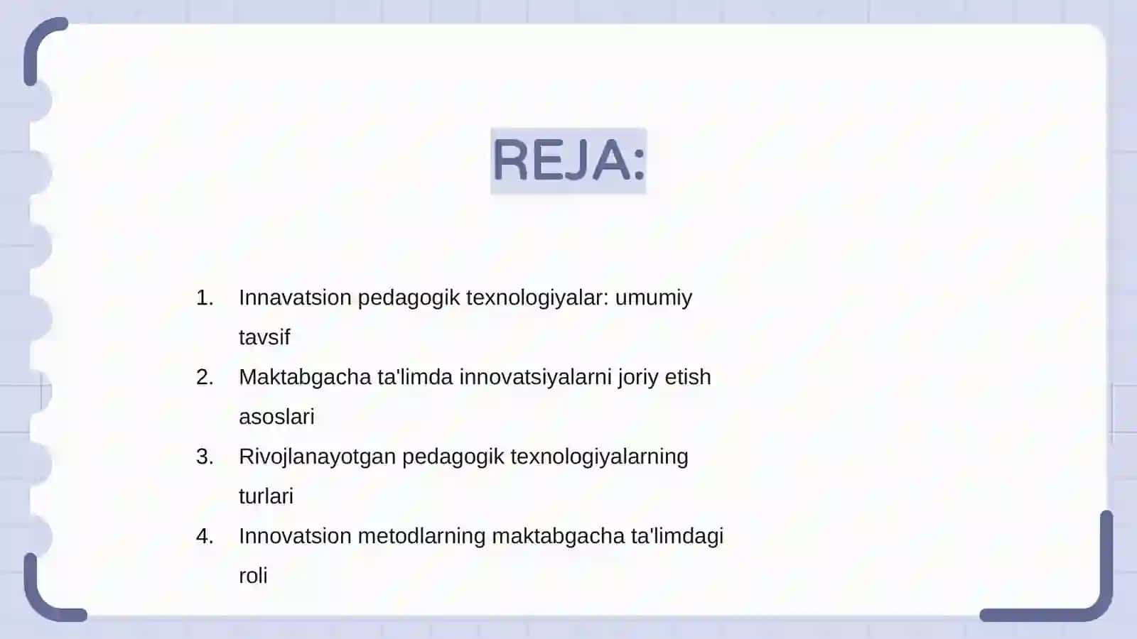 Innavatsion pedagogik texnalogiyalarni maktabgacha talimda joriy etish 2