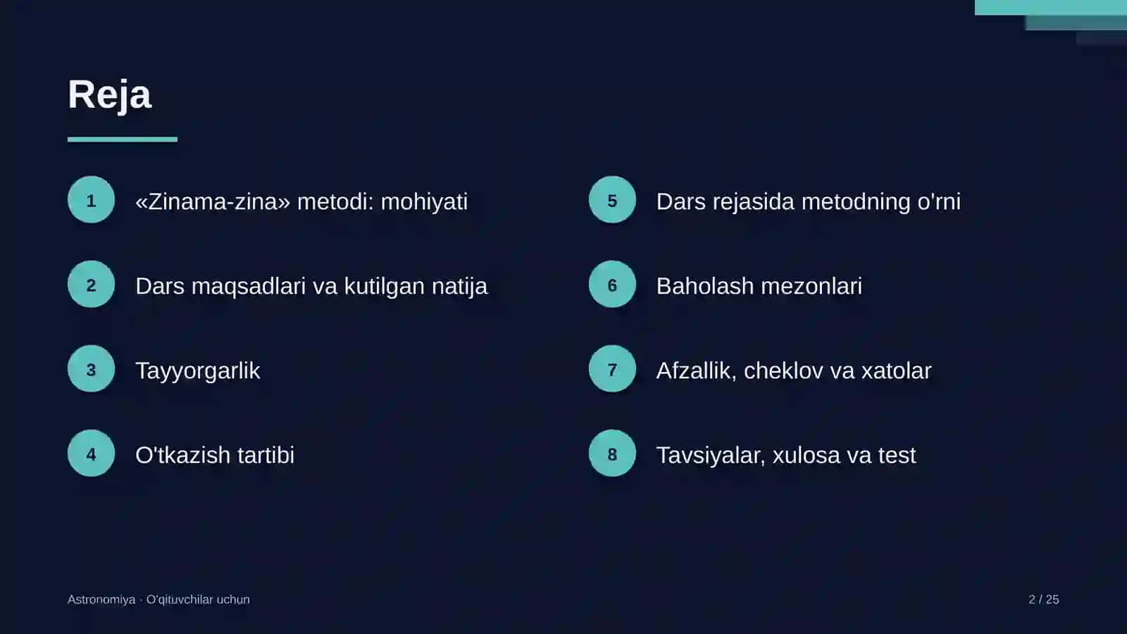 astronomiya darslarida zinama zina metodidan foydalanish 2878 2