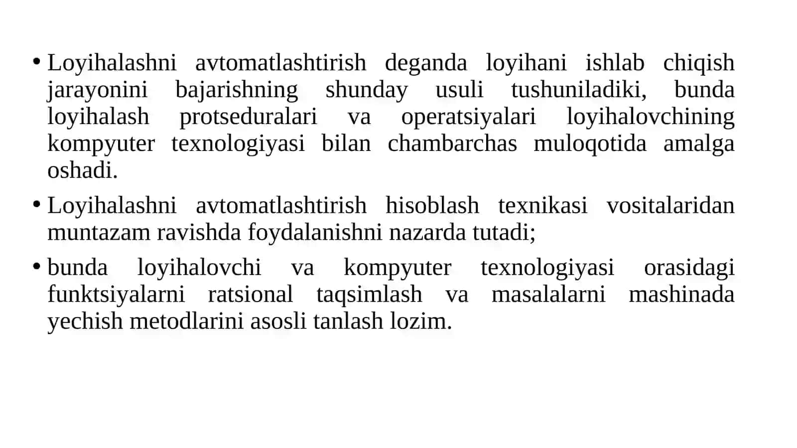 Qurilishda avtomatlashtirilgan loyihalash tizimlari (AutoCAD) 2