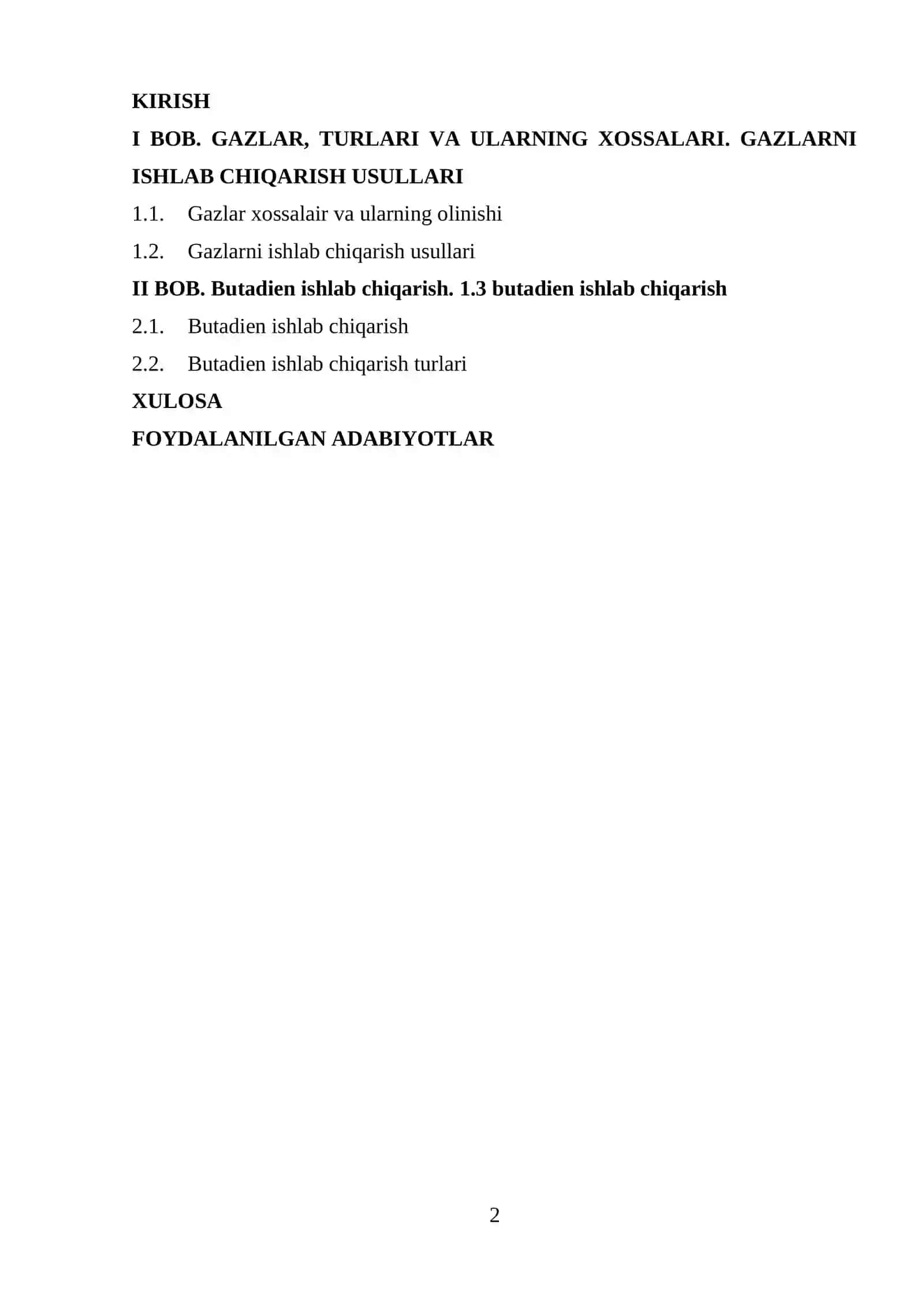 Organik moddalar sintezi fanidan 2