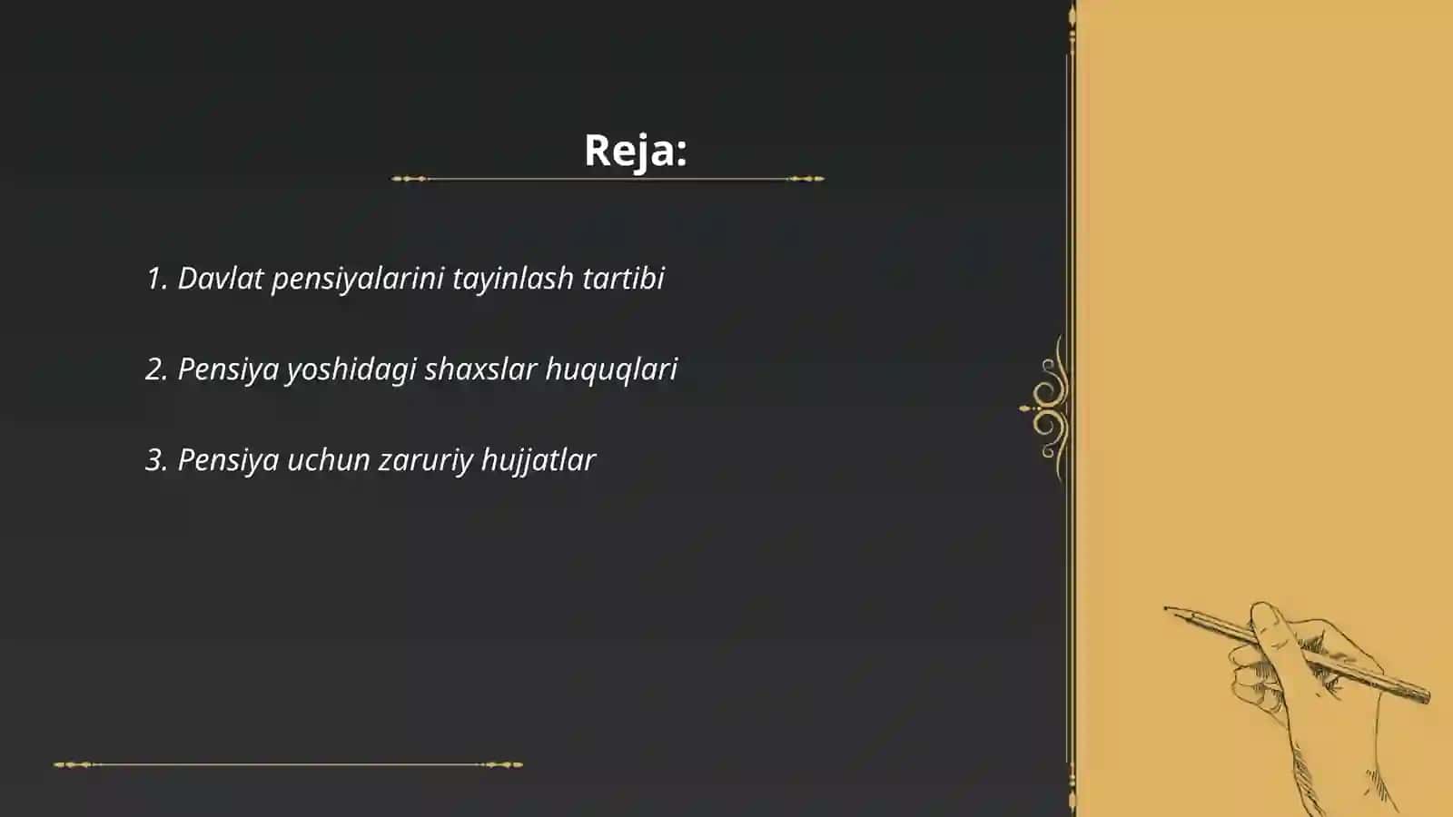 Davlat pensiyalarini tayinlash, to'lash va qayta hisoblash 2