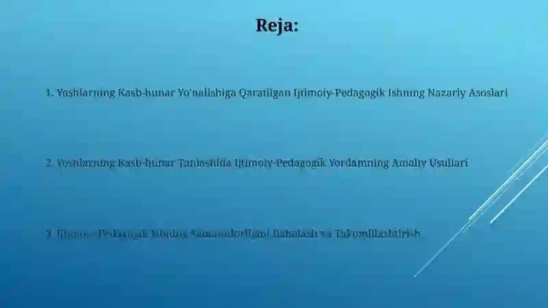 Yoshlarning Kasb-hunar Yo'nalishiga Qaratilgan Ijtimoiy-Pedagogik Ish 2