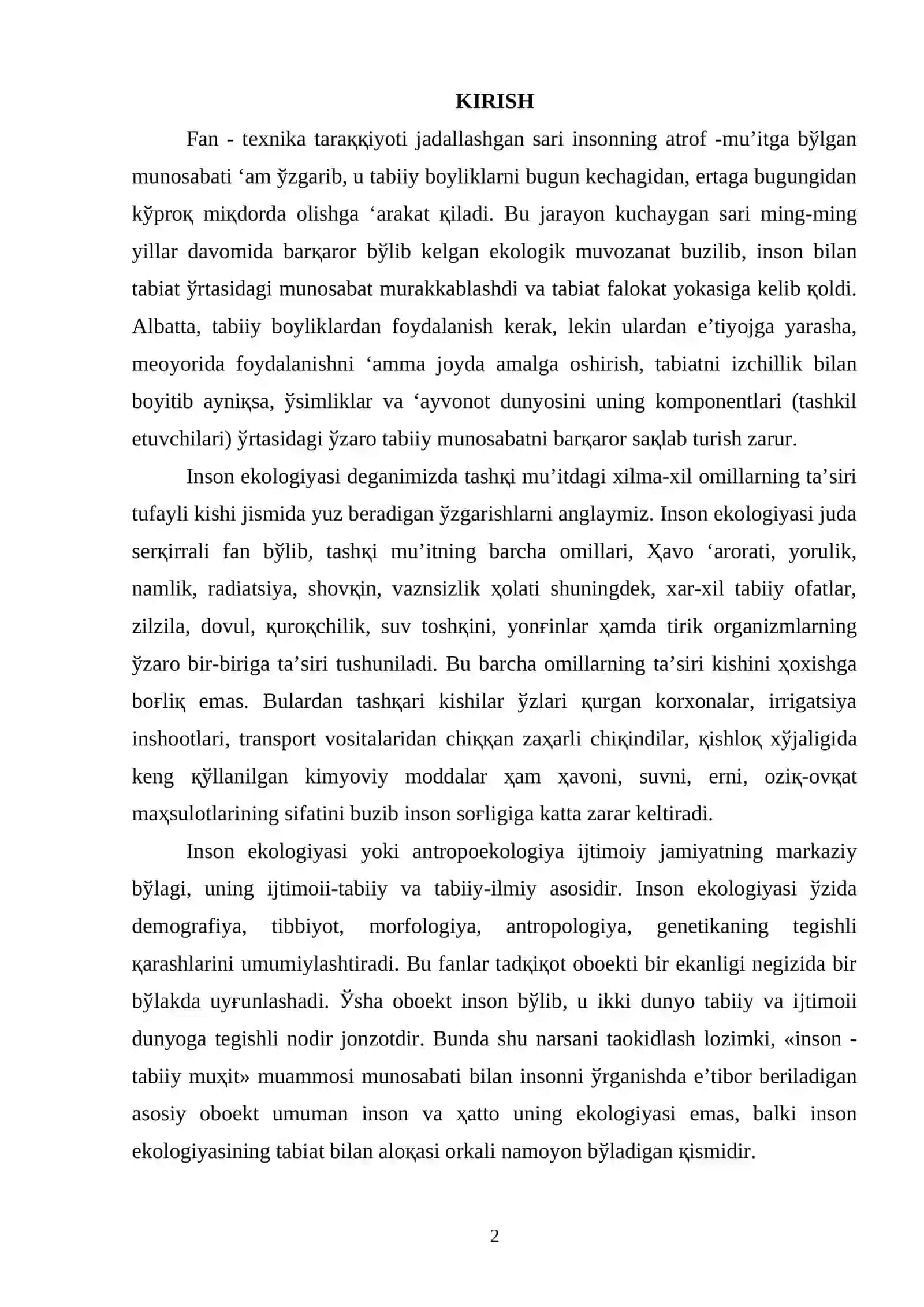 INSОNNING ҲAYOT MUҲITI VA UNING ASОSIY ELЕMЕNTLARI 2