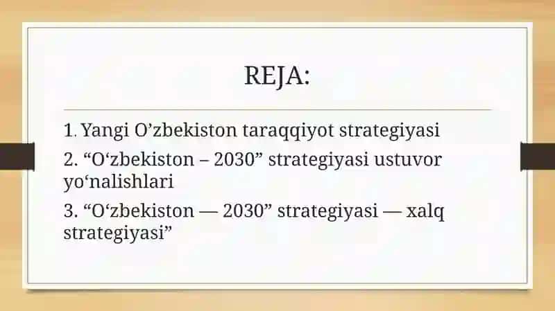 O'zbekiston - 2030 2