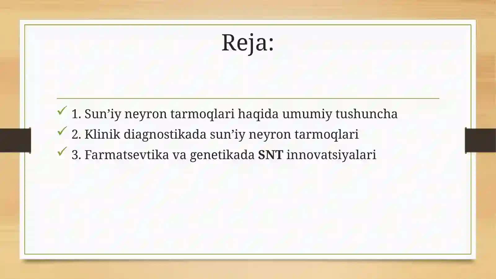 TIBBIYOTDA SUN’IY NEYRON TARMOQLARNI QO‘LLASH VA ULARNING ISTIQBOLLARI 2