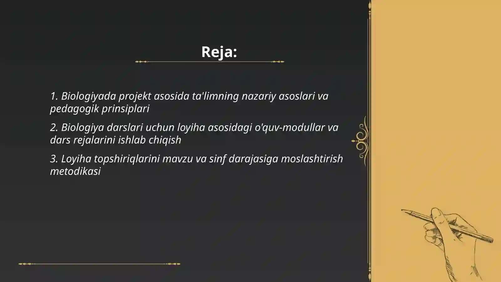 Biologiyada projekt (loyiha) asosida ta'lim metodikani qo'llash 2