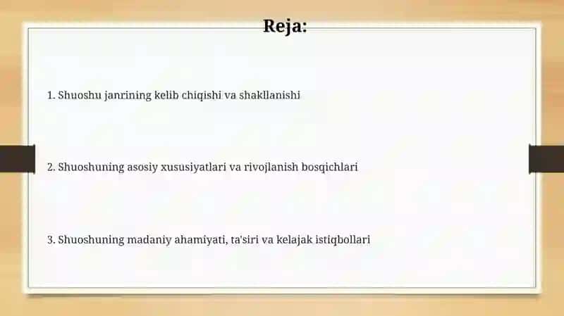 Shuoshu janrining paydo bo`lishi va taraqqiyoti 2