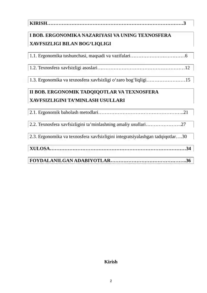 Ergonomika va texnosfera xafsizligining o'zaro bog'liqligi 2
