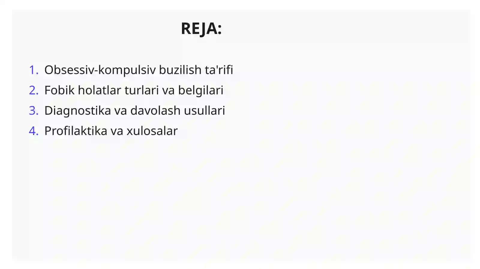 Obsessiv va Fobik Holatlar 2