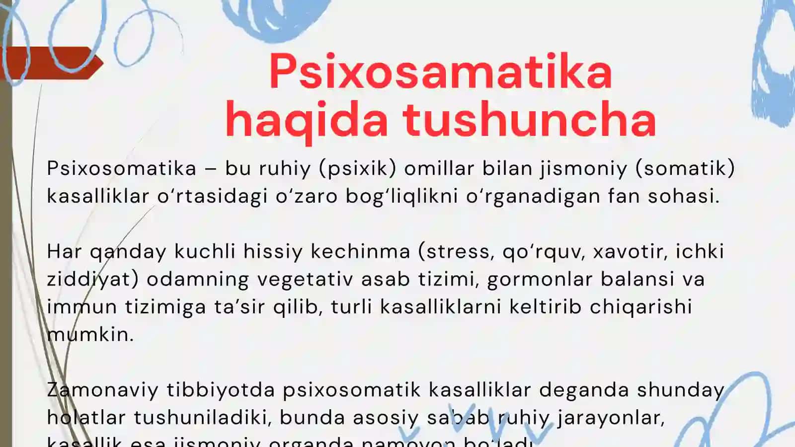 Psixosomatik va Samoti Psixik Buzilishlar 2