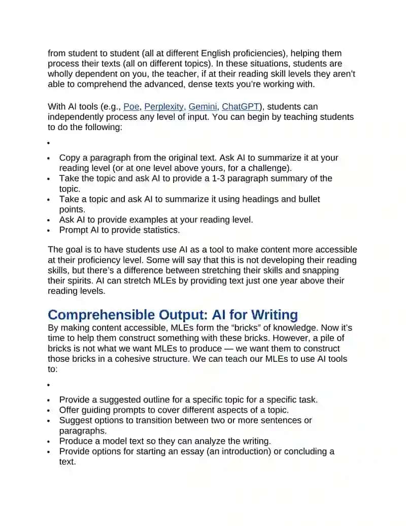 AI for Reading and Writing in ELT at the Primary and Secondary Levels 2