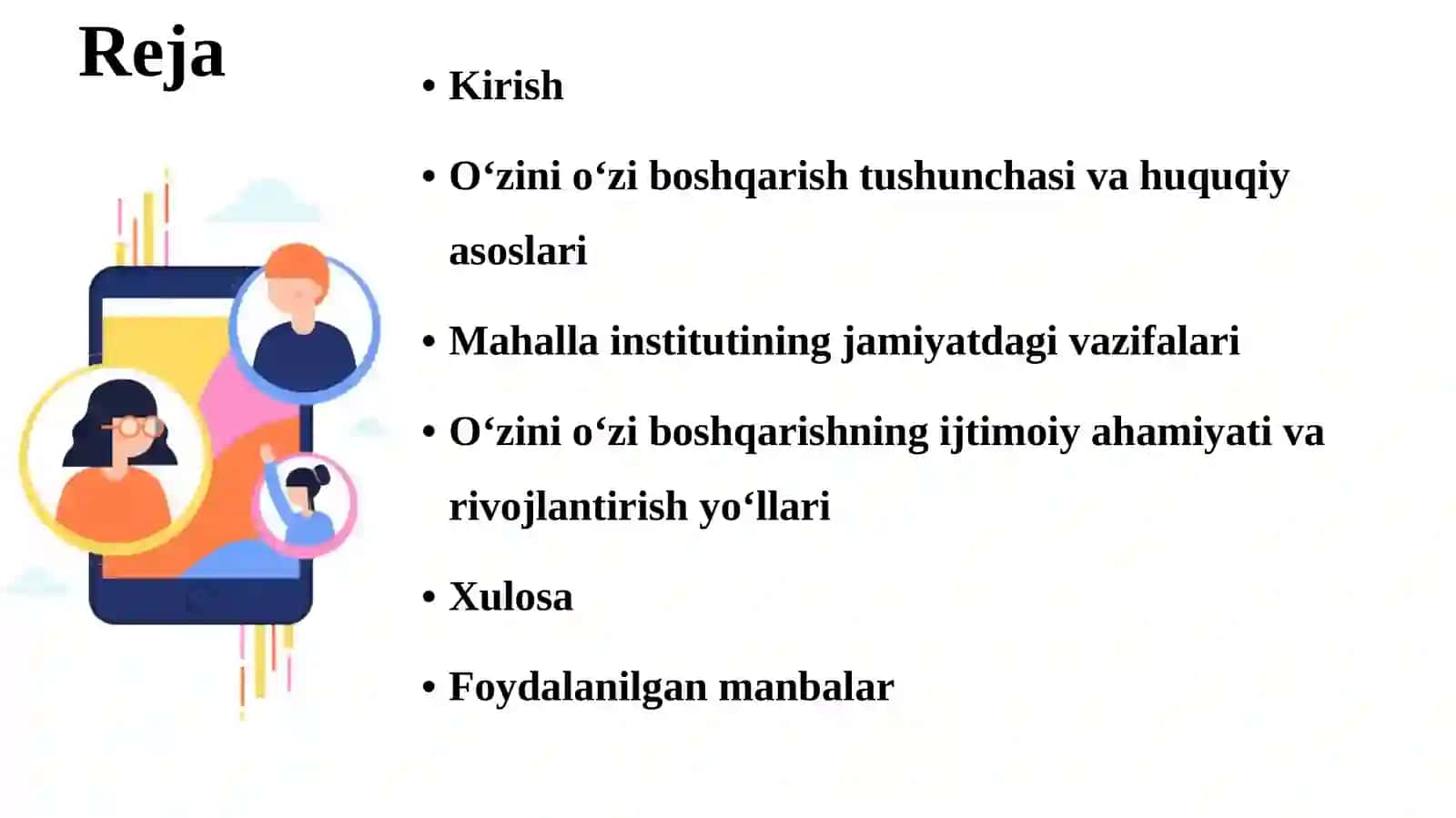 Oʻzini oʻzi boshqarish va uning jamiyatdagi oʻrni. 2