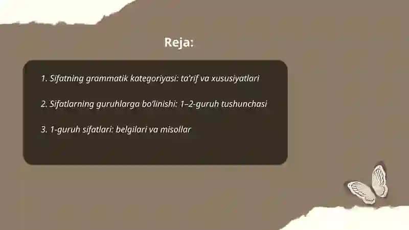 Sifatlarning grammatik kategoriyalari 2