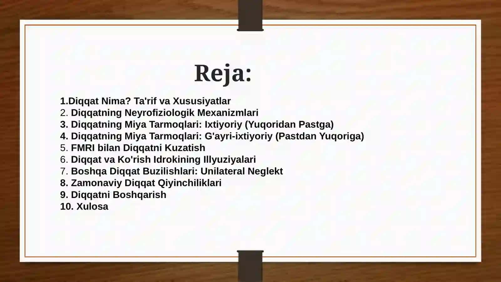 Diqqatning pisxafizaligiyasi 2