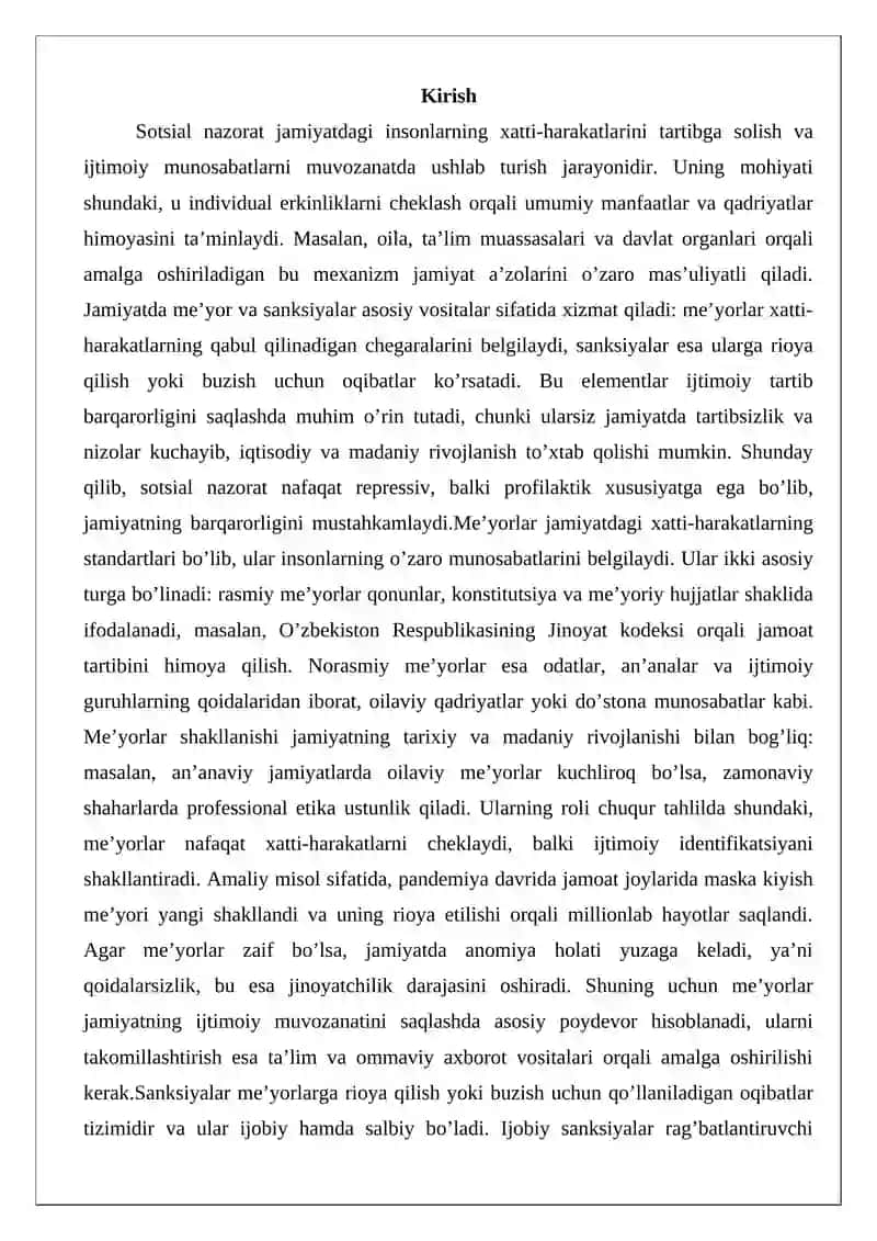 Sotsial nazorat elementlari: me’yorlar va sanksiyalar 2