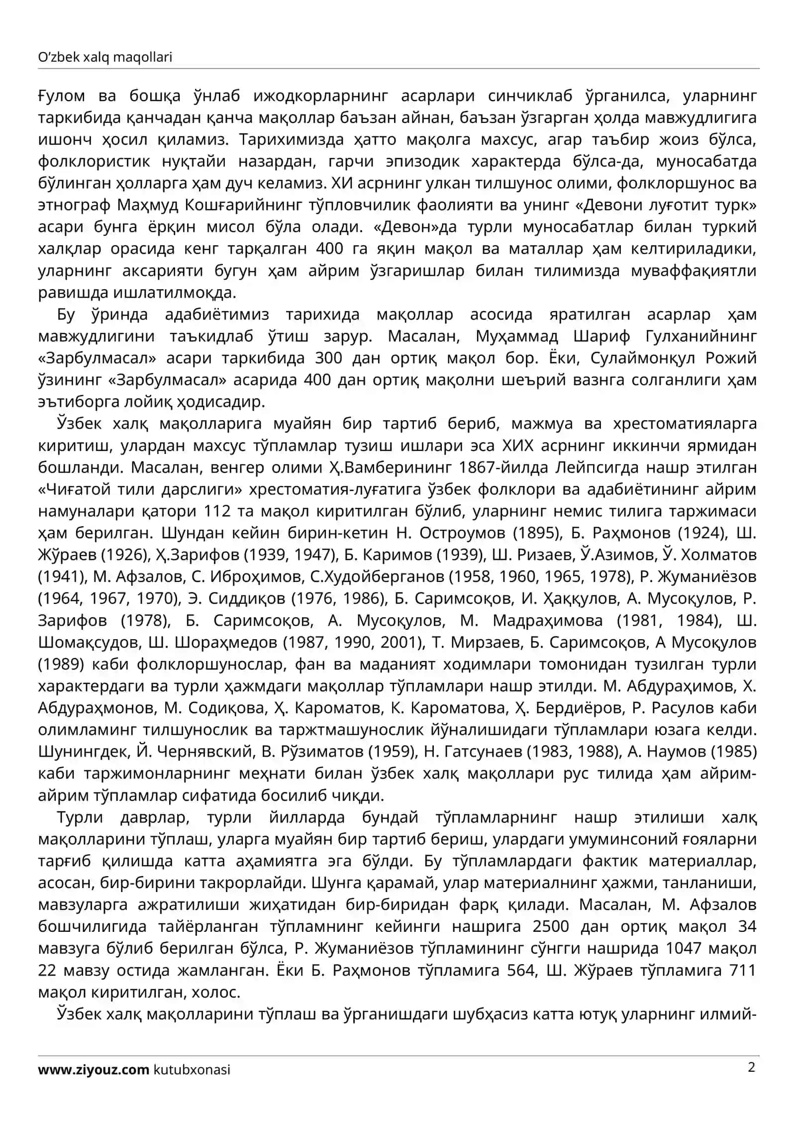 O’zbek xalq maqollari 2