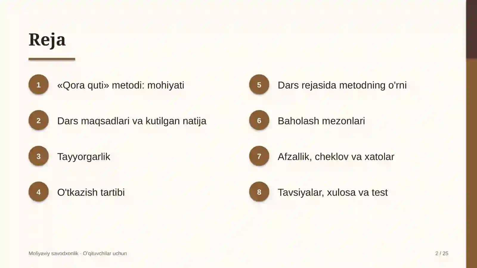 moliyaviy savodxonlik darslarida qora quti metodidan foydalanish 3020 2