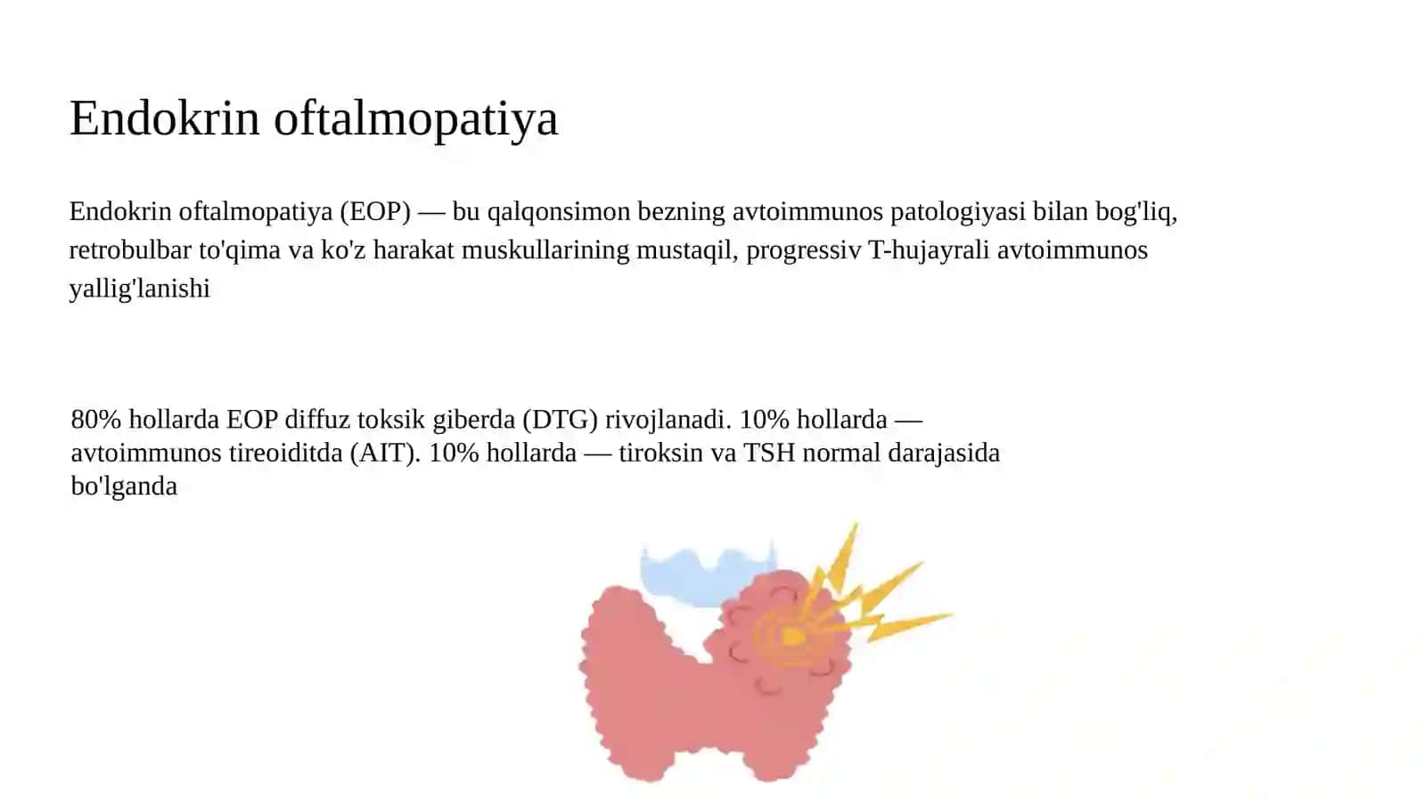 Endokrin oftalmopatiya diagnostikasi va davolash (2-variant) 2