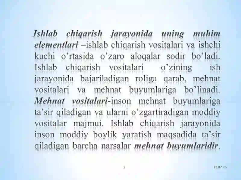 SOHA IQTISODIYOTI VA MENEJMENTI 2